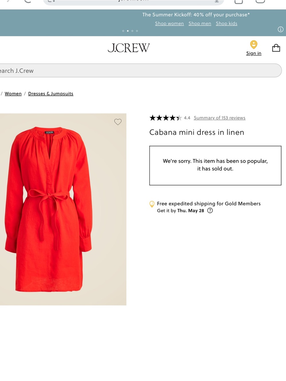 NWOT-J. Crew Cabana Mini dress